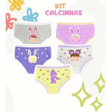 Imagem de Calcinhas Infantil Variadas GG (8 a 10 anos) - 100% algodão - Antialér
