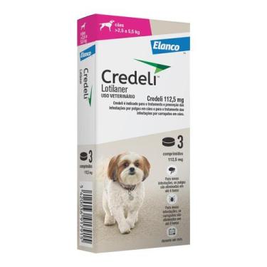Imagem de Antipulgas Elanco Credeli Cães 3 Comprimidos de 112,5mg