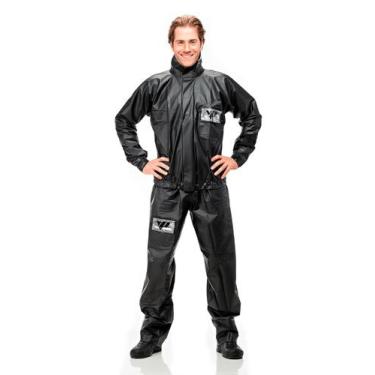 Imagem de Capa De Chuva Motoqueiro Motoboy Pvc Premium Pantaneiro Com Gola E Bol