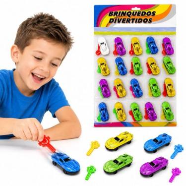 Imagem de 20 Mini Carrinhos Com Lançador Lembrancinha Festa Infantil - Flix