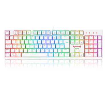 Imagem de Teclado Mecânico Redragon Surara Pro, RGB, Branco, Switch Azul Óptico, Abnt2 - K582W-RGB-PRO