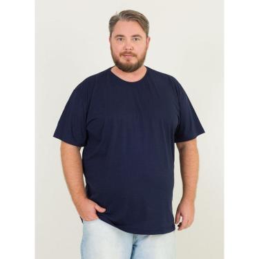 Imagem de Camiseta Masculina Plus Size Básica Urien Azul-Feminino