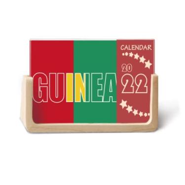Imagem de Agenda de mesa 2022 com nome da bandeira da Guiné, Art Déco, Fashion 12 meses