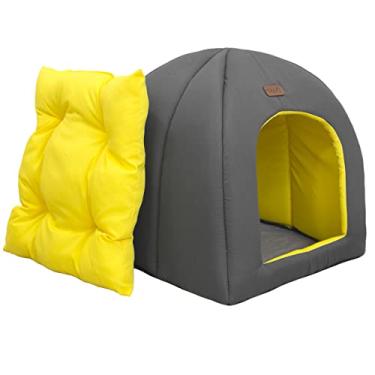 Imagem de Cabana 2x1 Para Filhotes e Raças Mini Até 3kg (Amarelo)