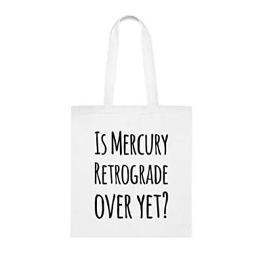 Imagem de Sacola Retrógrada Over Yet, presente divertido, bolsa de ombro, bolsas reutilizáveis, cesta de Natal de aniversário, ideia de presente, Branco