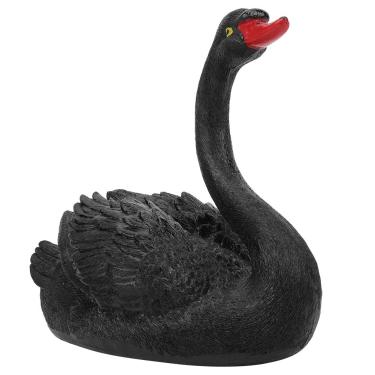 Imagem de YEmirth Chamariz de cisne para gansos, chamariz de cisne lagoa decoração dissuasiva de pássaros caça chamariz flutuante, decoração de jardim realista de caça de pato de plástico