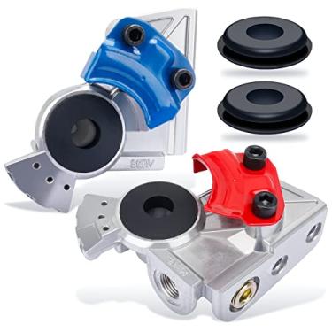 Imagem de KOOTANS Ponteiros de mão de 37 graus angulares 1 par de moldes de alumínio para mãos de vidro Kit de aperto de mão Mangueira de ar Conector de freio para caminhão trator semi reboque RVS