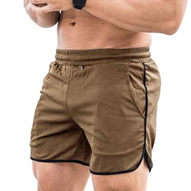 Imagem de Tingpai Homens Calções de Fitness Secagem Rápida Calções de P ia Ginásio Verão Lounging Esporte Treino Correndo Calças Curtas com Bolsos