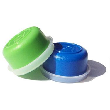 Imagem de Conjunto de 2 mini tigelas Tupperware Smidgets Tiny Treasure em verde e azul
