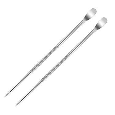 Imagem de Caneta de arte de café latte de aço inoxidável - Caneta de especiarias Cappuccino acessório para máquina de café expresso Fancy Stitch Barista, 2 peças