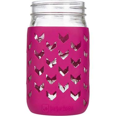 Imagem de (1, Sangria) - JarJackets Silicone Mason Jar Sleeve - Fits 950ml (0.9l) WIDE-Mouth Jars ... (1, Sangria)