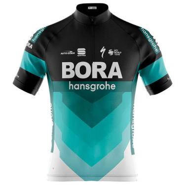 Imagem de Camisa Ciclismo Masculina Pro Tour Bora Com Bolsos Proteção Uv 50+