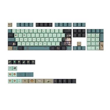 Imagem de Personagem de jogo Xiao Tema PBT Cherry MX Perfil 128-Key Custom Capta Set para teclado mecânico
