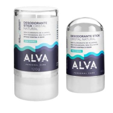 Imagem de Kit Desodorante Cristal Stick Alva Veg 120G + 60G