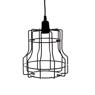 Imagem de Lustre Pendente Aramado Ametista Pequeno, Metaltru, Preto