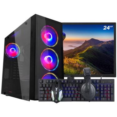 Imagem de PC Gamer Completo Ark Monitor 24&quot; + Intel Core i7 2600 16GB GT 730 4GB SSD 120GB Linux Combo Gamer