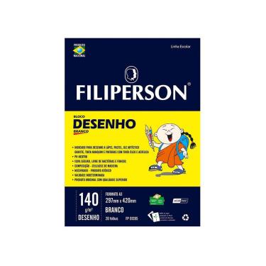 Imagem de Bloco de Desenho A3 Branco 140g, Pct. C/ 20 folhas - Filiperson - 1395