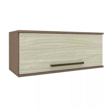 Imagem de Armário Geladeira 1 Porta Basculante Evolution Plus Batrol Móveis Tannat/Legno Crema