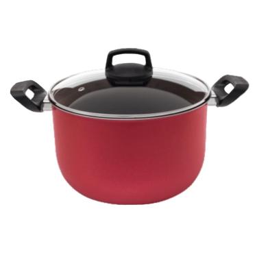 Imagem de Caldeirão Tampa Vidro Antiaderente Nº 20 Cereja 4 Litros