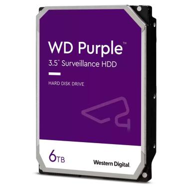 Imagem de HD 6TB Western Digital Purple Surveillance, SATA III 6Gb/s, Cache 256MB, 3.5" - WD64PURZ