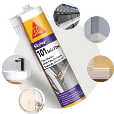 Imagem de Selante Pu Calhas Cubas 400Gr Sikaflex101 Branco Sika