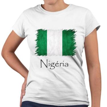 Imagem de Camiseta Baby Look Nigéria Bandeira País - Web Print Estamparia