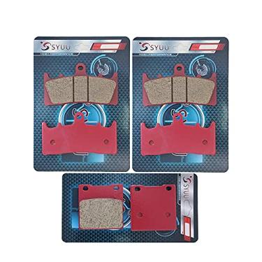 Imagem de S SYUU Pastilha de freio de cerâmica dianteira e traseira compatível com Suzuki GSX 1300 Hayabusa 99 00 01 02 03 04 05 06 07 FA188F FA063R