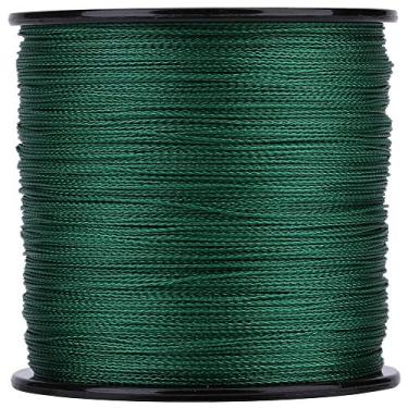 Imagem de Linha de pesca trançada super forte, 500 m PE trançado 4 fios linhas de pesca resistentes à abrasão linhas trançadas multifilamento cabo de peixe linha verde monofilamento nó amigável disponível (3)