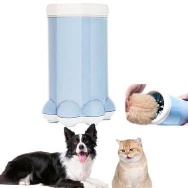 Imagem de Limpiador de Paw de Cães para Cães Pequenos Médio Puppy,Limpiador de Paw de Cães Caro com Pincel de Silício Scrubber,Limpiador de Paw Buddy Muddy Paw,Copa de Limpiador de Paw (Blue)