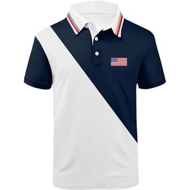 Imagem de ZITY Camisa polo de golfe masculina de manga curta atlética de tênis, 041 - azul-marinho, XXG