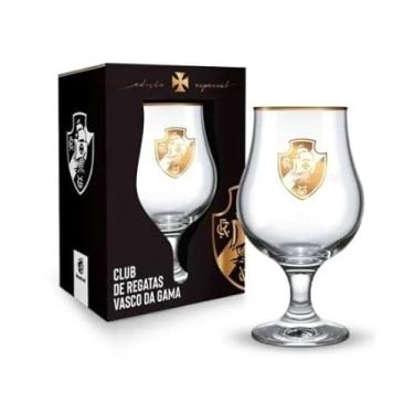Imagem de Taça de Vidro Dublin Vasco da Gama Série Ouro Oficial -400ml