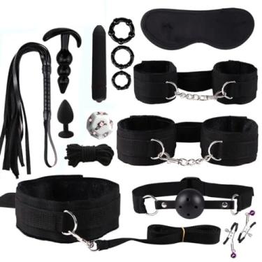Imagem de Acessórios Eróticos Com 15 Peças, Brinquedos Sensuais Adultos, Algemas, Plug Anal, Dado, Jogo Sexual Erótico