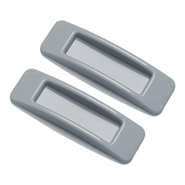 Imagem de 1Pair Plástico Armário Guarda-roupa multifuncional puxa autoadesivo aberto puxador de porta deslizante Maçanetas de móveis Interior, cinza