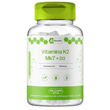 Imagem de Vitamina K2 MK7 160mcg + D3 2000UI Tecnologia Americana - 4 Health