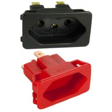 Imagem de 30 Tomada Fêmea Vermelho Preto 3 Pinos 20a Painel Aparelho Margirius