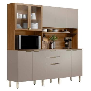 Imagem de Kit para Cozinha Compacta Amora Amêndola Nude Prime TX – Demóbile 