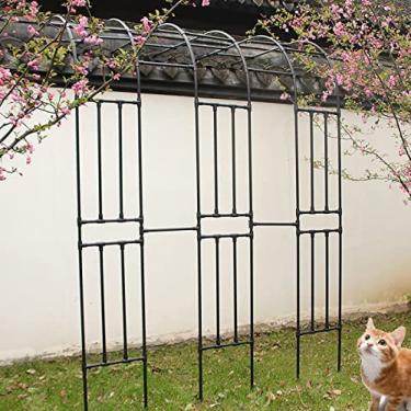 Imagem de Metal Arbor Garden Arch Pergola Arch Trellis para trepadeiras e plantas Decoração de festa ao ar livre W60xH240cm W120xH240cm W220xH240cm, fácil montagem, arco branco, 220x240x40cm