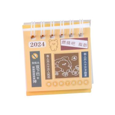 Imagem de 4 peças - Mini calendário mensal minimalista criativo para alunos autodisciplina check-in livro A