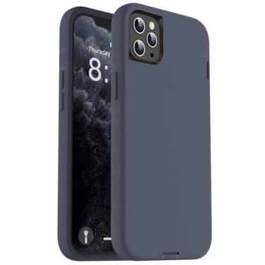Imagem de ORIbox Capa para iPhone 11 Pro azul, [proteção contra quedas de grau militar de 3 metros], capa de silicone líquido resistente à prova de choque antiqueda para iPhone 11 Pro, 5,8 polegadas, azul