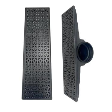 Imagem de Ralo de Alumínio 15X50 desenho Dubai com Coletor Saída Lateral Tubo 100mm