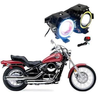 Imagem de Par Farol de Milha Angel Eye U7 para Moto Kawasaki Vulcan 800CC 1995 1