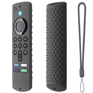 Imagem de Capa Protetora de Silicone para Fire Tv Stick, Capa Remota à Prova de Choque Com Cordão, Capa de Pele Brilhante para Fire Tv Stick 3ª Geração (GREY)