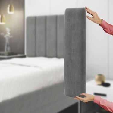 Imagem de Painel Modulado Nashira 60x20 Cm Sued Aradecor, Cinza, ÚNICO