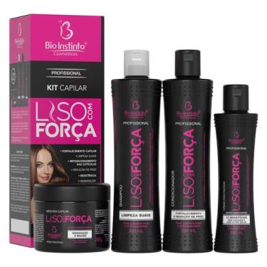 Imagem de Kit Bio Instinto Tratamento Capilar Liso Com Força 4 Itens