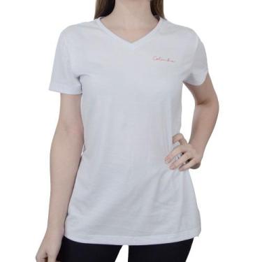 Imagem de Camiseta Feminina Columbia Scripted Brand Branco - 321013, GG