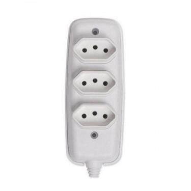 Imagem de Tomada Barra Ilumi 2P+T. Tripla Cinza 20A. 16331