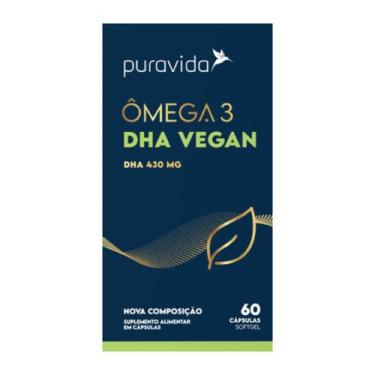 Imagem de Vegan Ômega 3 DHA Plant Based Puravida 60 Cápsulas, Sem Sabor