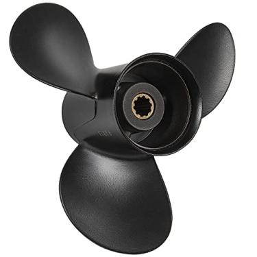 Imagem de Qiclear Marine 24 x 33 P 48-896900A40 10 dentes estriados OEM Alumínio barco hélice de moto externo para motores Mercury 25-30HP/Tohatsu Nissan 3R0B645270 9 7/8x13 2-1/2" Gearcase RH