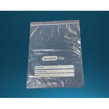 Imagem de Saco Transparente Saquinho Plástico Fecho Zip 27X32 100 Uni - B&K