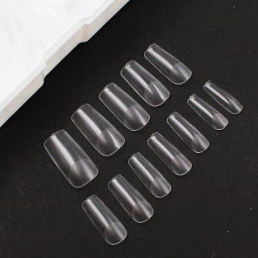 Imagem de Postiças soft gel quadrada média transparente d&z 500 peças